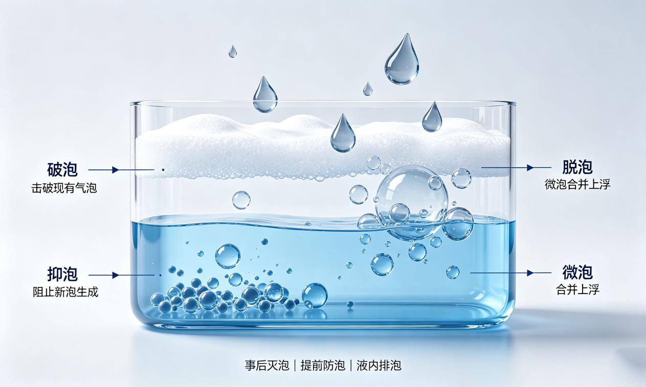 破泡 / 抑泡 / 脫泡三大功能區分