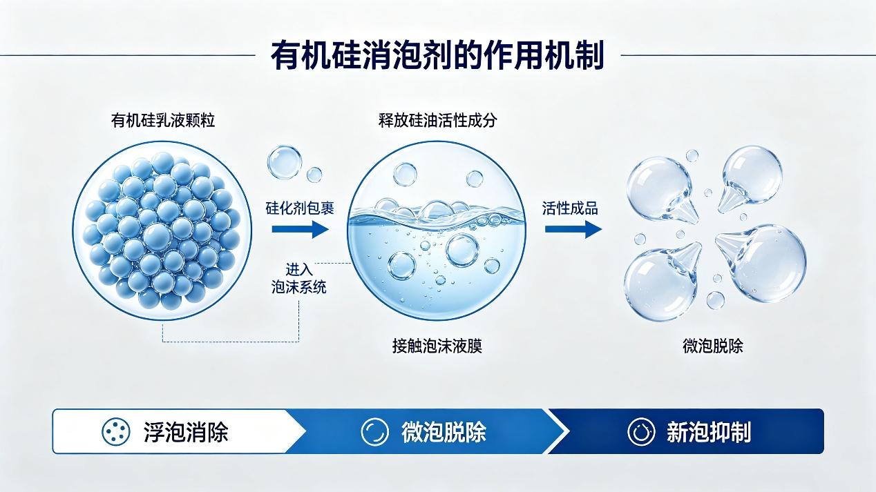 有機硅消泡劑的工作原理