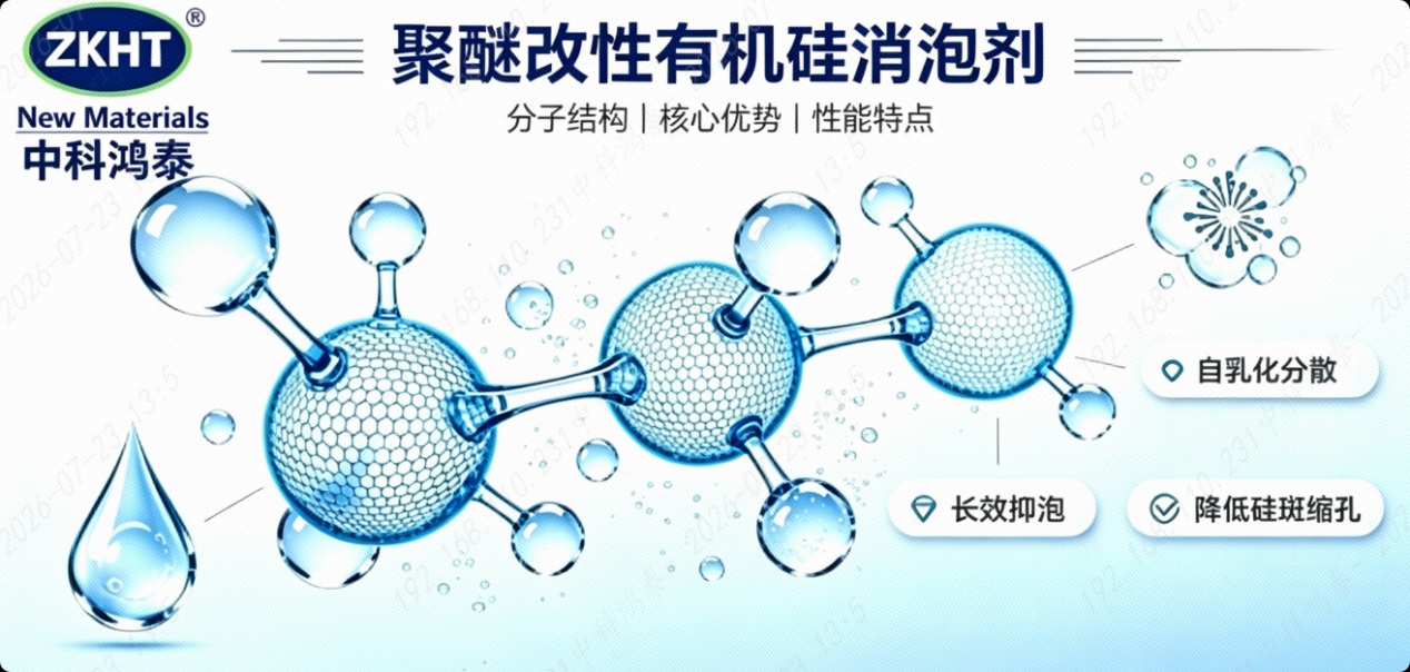 聚醚改性有機硅消泡劑的結構示意圖