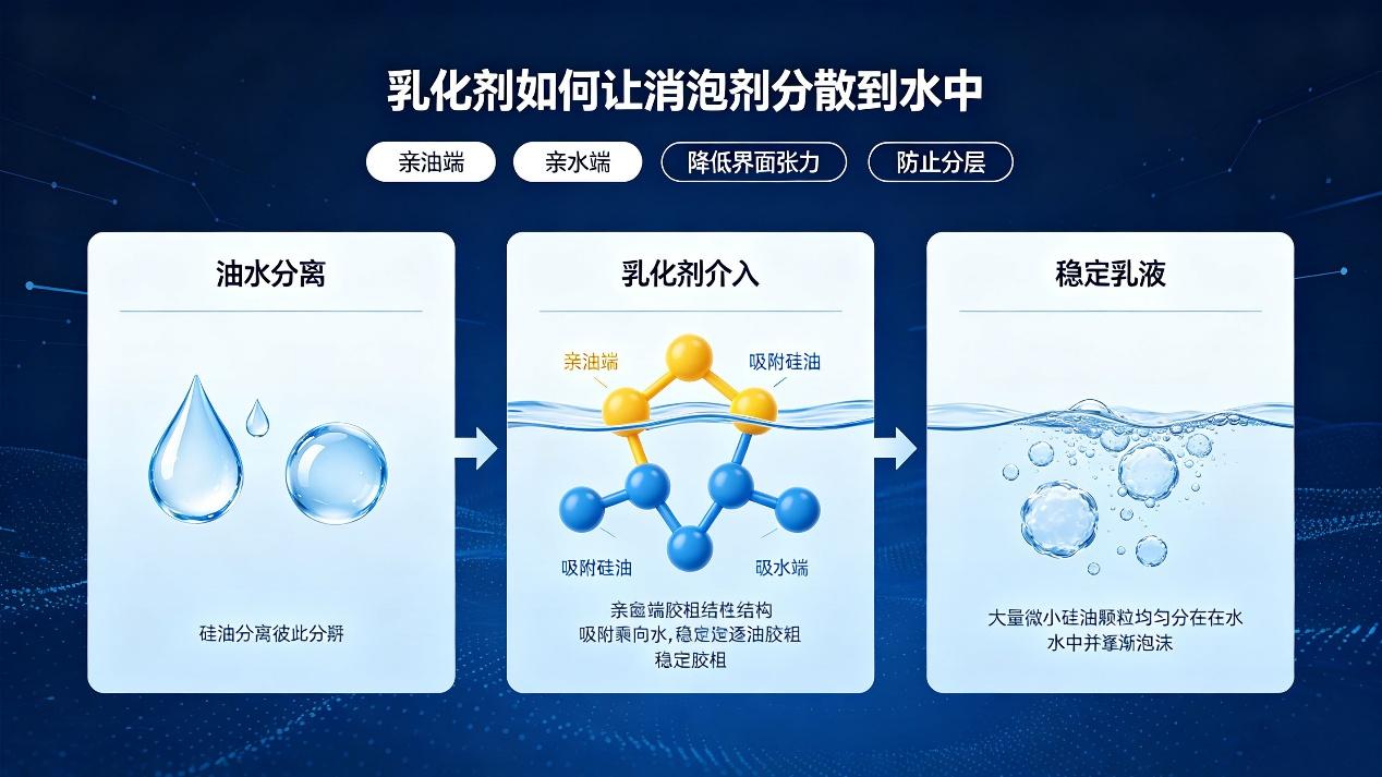 消泡劑的組成成分：乳化劑