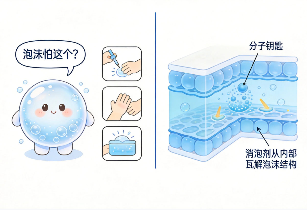 消泡劑為什么能消泡