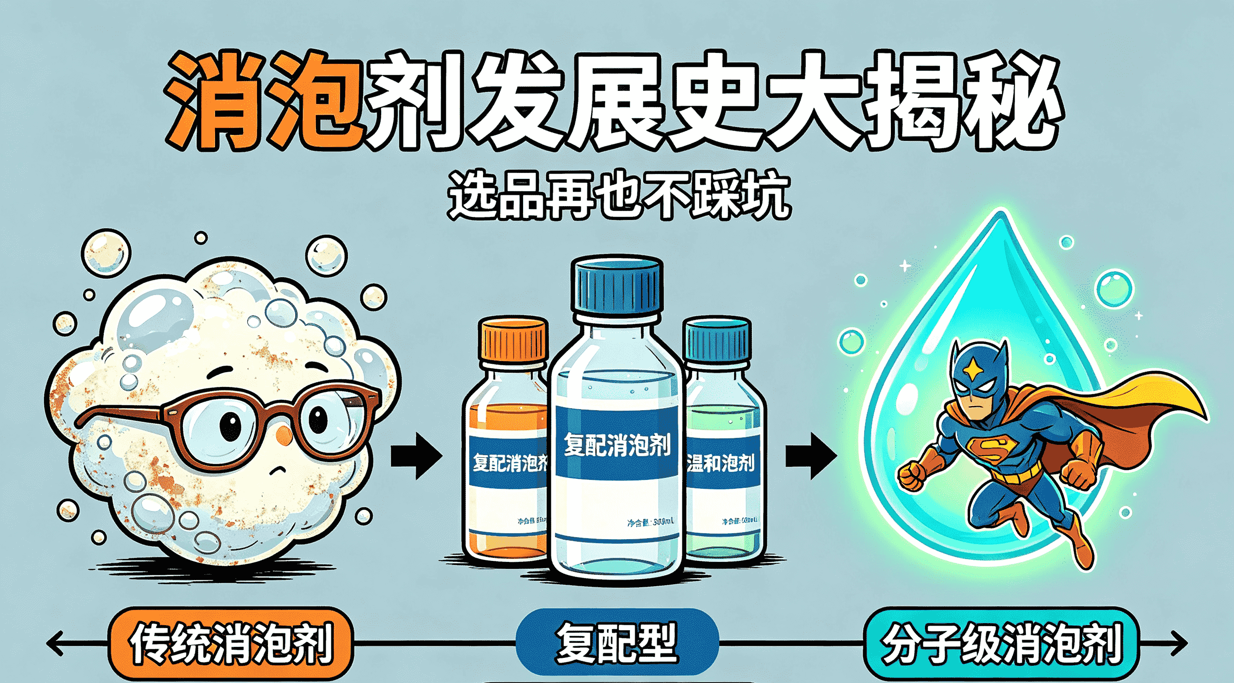 消泡劑發展史搞笑科普封面：從傳統到分子級怎么選