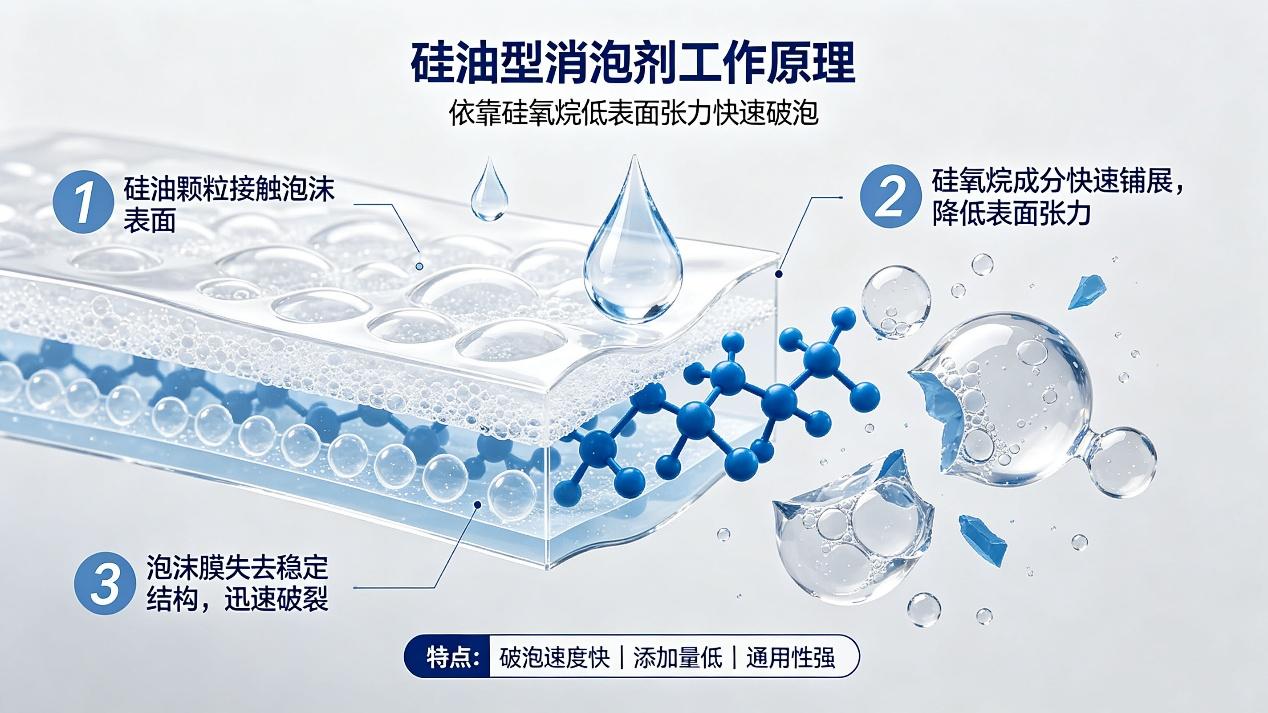 硅油型消泡劑消泡原理