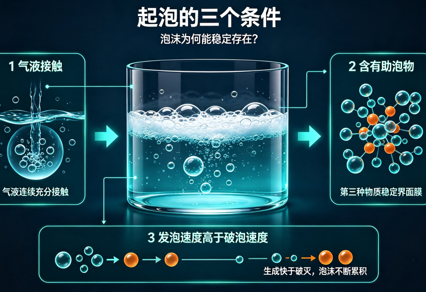 起泡的三個條件