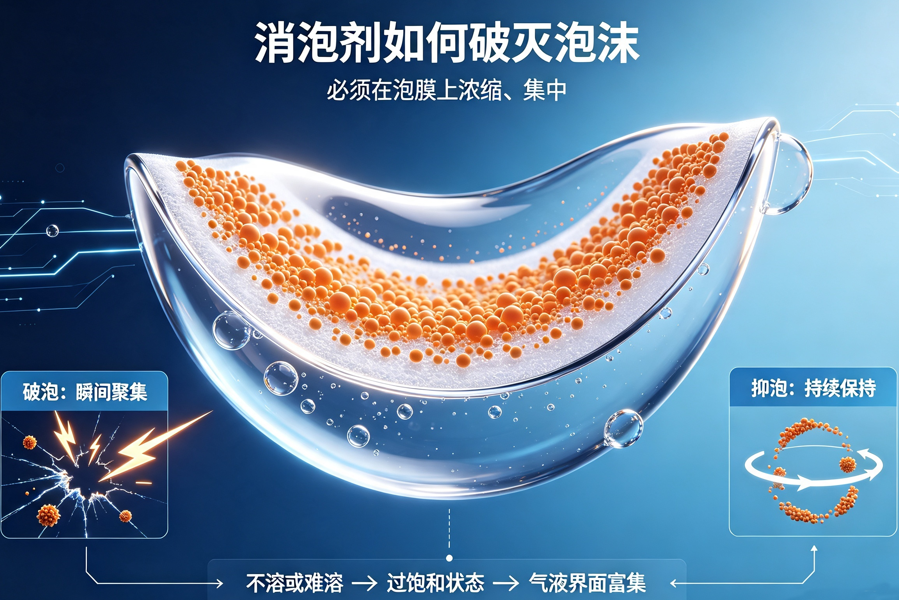 消泡劑如何破滅泡沫