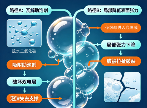 破泡劑的作用機理