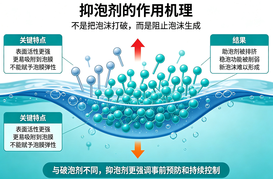 抑泡劑的作用機理