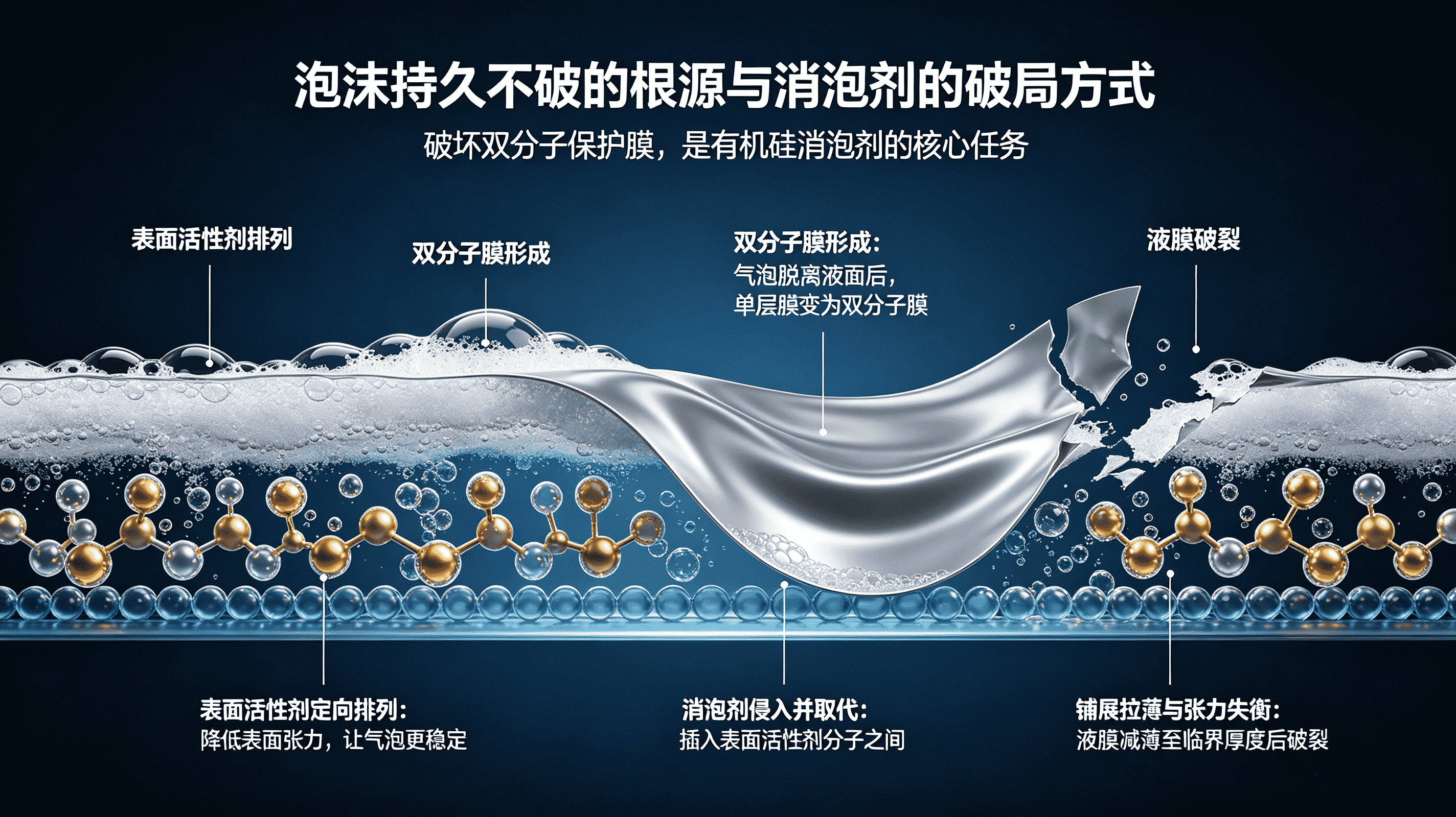 有機硅消泡劑消泡原理
