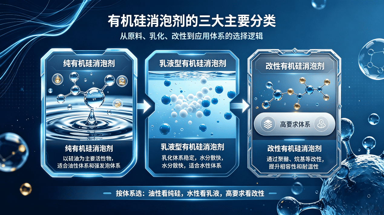 有機硅消泡劑三大主要分類