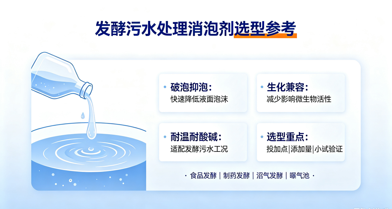 發酵污水處理消泡劑選型參考