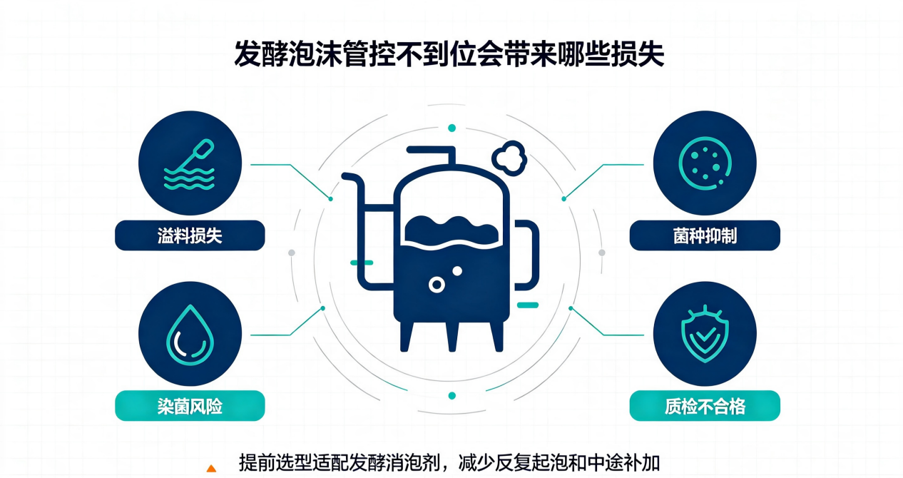 發(fā)酵泡沫危害示意圖