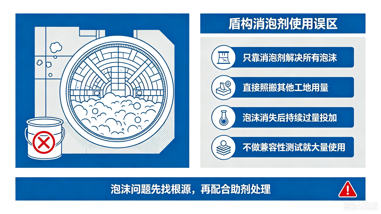 盾構(gòu)消泡劑使用誤區(qū)